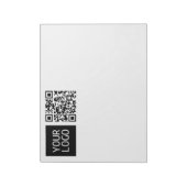 Bewerkbare QR-code & uw bedrijfslogo of afbeelding Notitieblok (Linkerzijde)