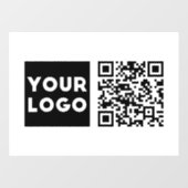 Bewerkbare QR-code & uw bedrijfslogo of afbeelding Raamsticker (Vel)