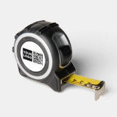 Bewerkbare QR-code & uw bedrijfslogo of afbeelding Rolmaat (Hoek)