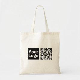 Bewerkbare QR-code & uw bedrijfslogo of afbeelding Tote Bag