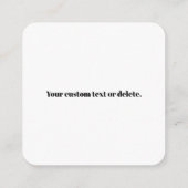 Bewerkbare QR-code Zwart & Wit Retro Moderne Stijl Informatiekaartje (Achterkant)