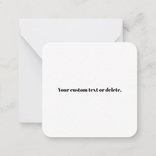 Bewerkbare QR-code Zwart & Wit Retro Moderne Stijl Notitiekaartje (Achterkant)