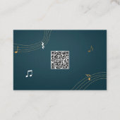 Bewerkbare QR drums leraar Visitekaartje (Achterkant)