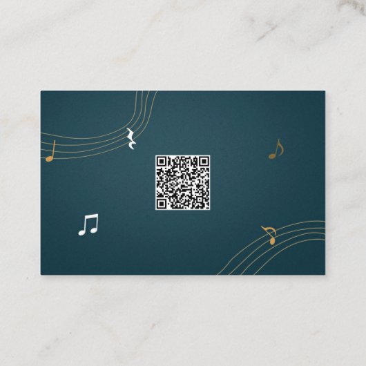 Bewerkbare QR drums leraar Visitekaartje (Achterkant)