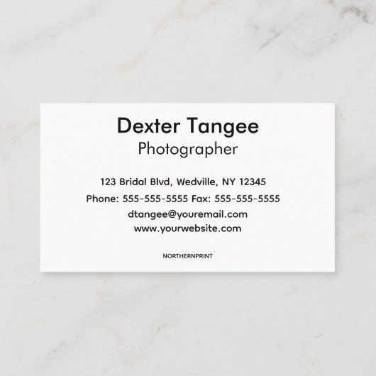 Bewerkbare QR-fotocode Visitekaartje (Achterkant)