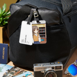 Bewerkbare quotes-liefhebbers bagagelabel