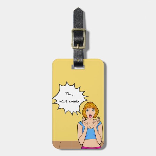 Bewerkbare quotes-liefhebbers bagagelabel (Voorkant verticaal)