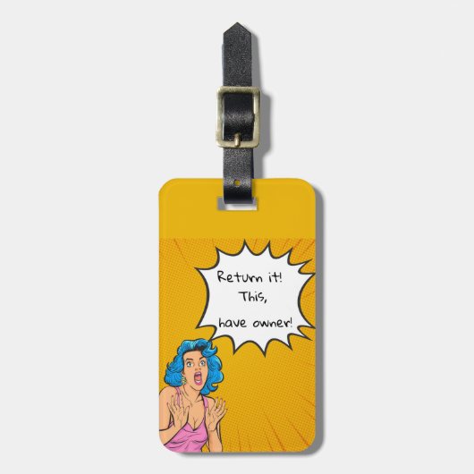 Bewerkbare quotes-liefhebbers bagagelabel (Voorkant verticaal)