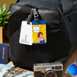 Bewerkbare quotes-liefhebbers bagagelabel