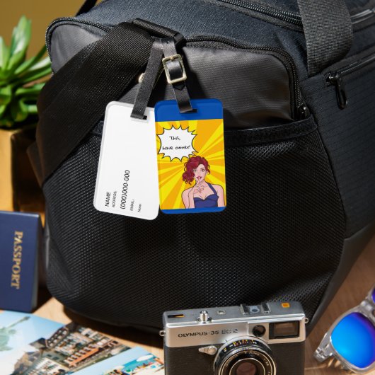 Bewerkbare quotes-liefhebbers bagagelabel (Voorkant /achterkant)