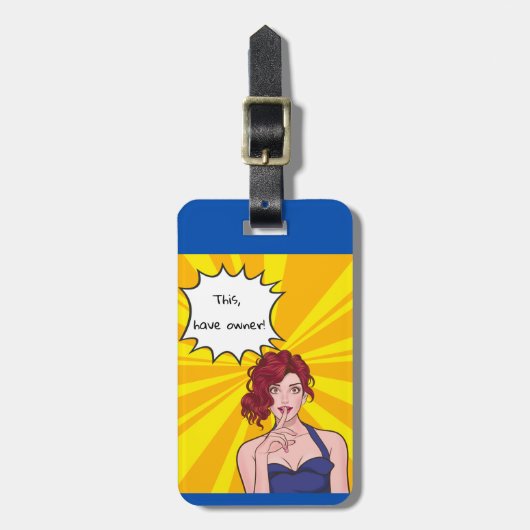 Bewerkbare quotes-liefhebbers bagagelabel (Voorkant verticaal)