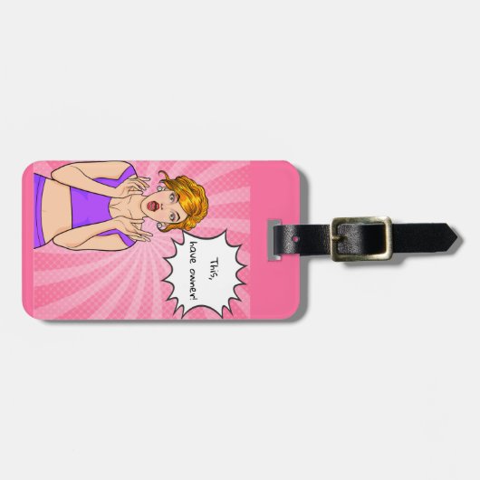 Bewerkbare quotes-liefhebbers bagagelabel (Voorkant horizontaal)