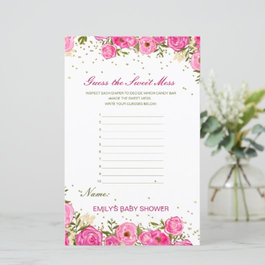 Bewerkbare Raad de Sweet Mess, Dirty Diaper (Staand voorkant)