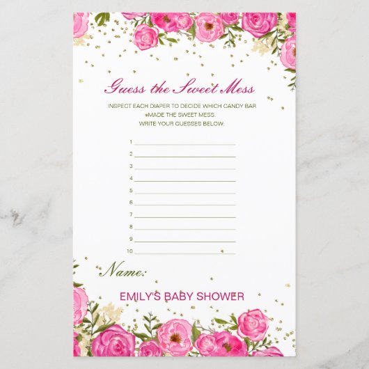 Bewerkbare Raad de Sweet Mess, Dirty Diaper (Voorkant)