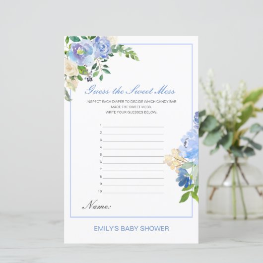 Bewerkbare Raad de Sweet Mess, Dirty Diaper (Staand voorkant)