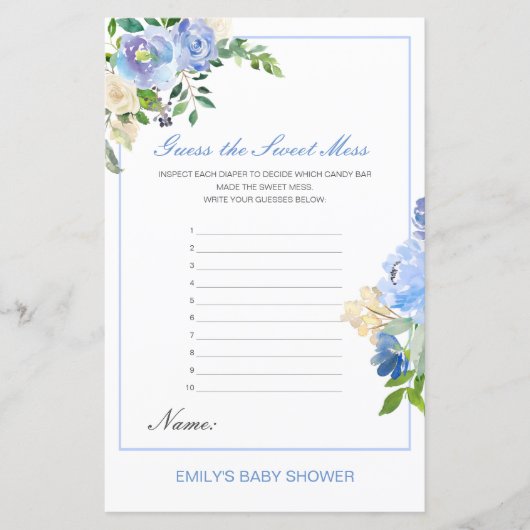 Bewerkbare Raad de Sweet Mess, Dirty Diaper (Voorkant)