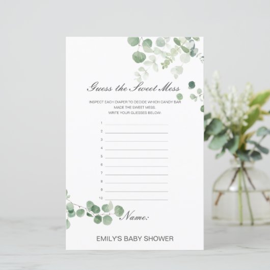 Bewerkbare Raad de Sweet Mess, Dirty Diaper (Staand voorkant)