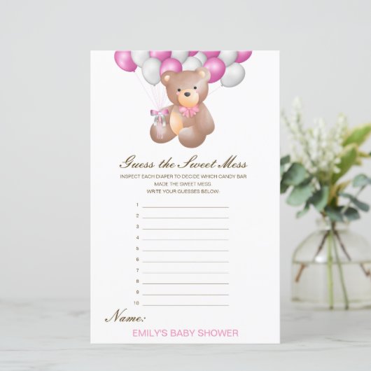 Bewerkbare Raad de Sweet Mess, Dirty Diaper (Staand voorkant)