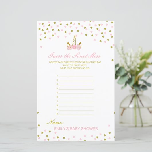 Bewerkbare Raad de Sweet Mess, Dirty Diaper (Staand voorkant)