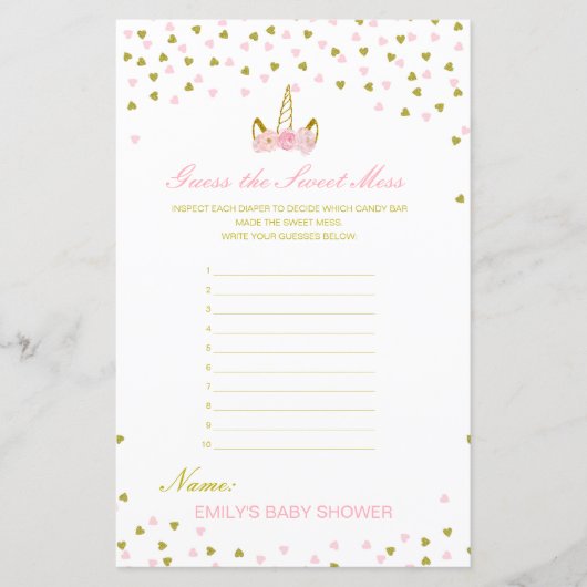 Bewerkbare Raad de Sweet Mess, Dirty Diaper (Voorkant)