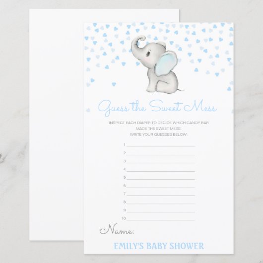 Bewerkbare Raad de Sweet Mess, Dirty Diaper (Voorkant / Achterkant)