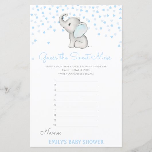 Bewerkbare Raad de Sweet Mess, Dirty Diaper (Voorkant)