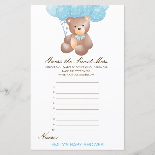 Bewerkbare Raad de Sweet Mess, Dirty Diaper (Voorkant)