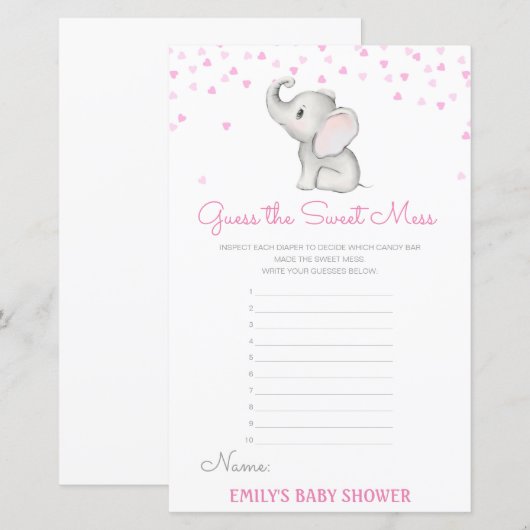 Bewerkbare Raad de Sweet Mess, Dirty Diaper (Voorkant / Achterkant)