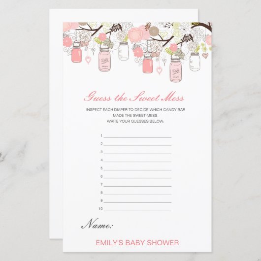 Bewerkbare Raad de Sweet Mess, Dirty Diaper (Voorkant / Achterkant)