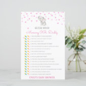 Bewerkbare raad wie, Baby shower van mama of papa (Staand voorkant)