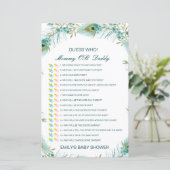 Bewerkbare raad wie, Baby shower van mama of papa (Staand voorkant)