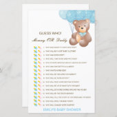 Bewerkbare raad wie, Baby shower van mama of papa (Voorkant / Achterkant)