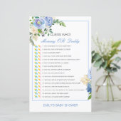 Bewerkbare raad wie, Baby shower van mama of papa (Staand voorkant)