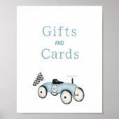 Bewerkbare Race Car Ride-On Gifts Kaarten teken Poster (Voorkant)