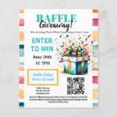 bewerkbare Raffle Giveaway, Prijs Giveaway, Flyer (Voorkant)