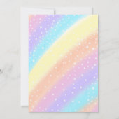 Bewerkbare Rainbow Glitter Fairy verjaardagsuitnod Kaart (Achterkant)
