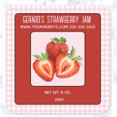Bewerkbare Raspberry Jam Vierkante Sticker