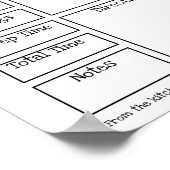 Bewerkbare Recept Kaart. Personaliseer met foto's Poster (Hoek)