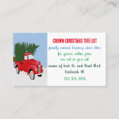 Bewerkbare Red Truck en Tree Christmas Tree Lot Visitekaartje (Voorkant)