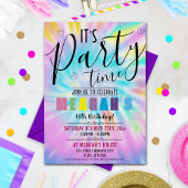 bewerkbare regenboog stropdas verf verjaardagsfees kaart