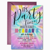 bewerkbare regenboog stropdas verf verjaardagsfees kaart