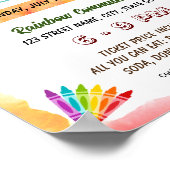 Bewerkbare regenboog terug naar school flyer poster (Hoek)