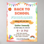 Bewerkbare regenboog terug naar school flyer poster (Voorkant)