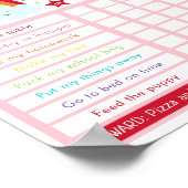 Bewerkbare regenboogachterste grafiek poster (Hoek)