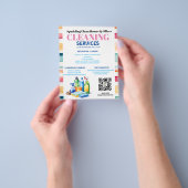 bewerkbare reinigingsservice Flyer (Hand)