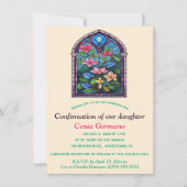 Bewerkbare Religious Church Glas in lood Flowers Kaart (Voorkant)