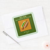 Bewerkbare Relish Vierkante Sticker (Envelop)