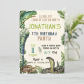 Bewerkbare Reptile Birthday Invitation Sjabloon Kaart (Staand voorkant)