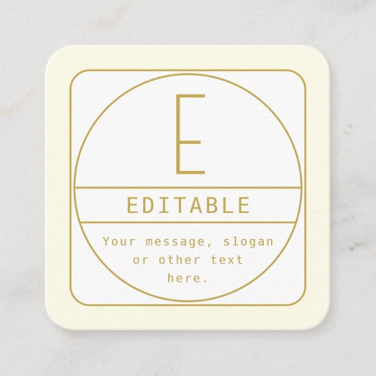 Bewerkbare Retro-modern ontwerp sjabloon goud en w (Voorkant)