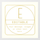 Bewerkbare Retro-modern ontwerp sjabloon goud en w Raamsticker (Vel)